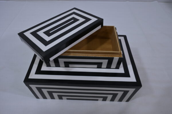 Wooden Box with Bone Inlay & Resin Work