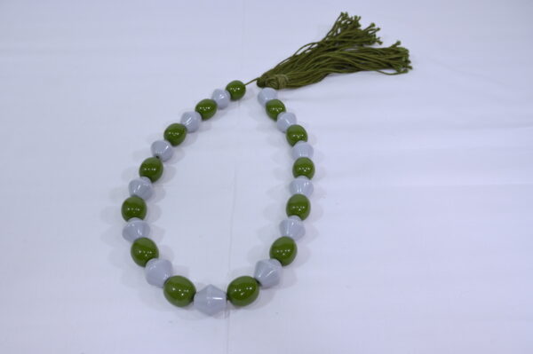 Green and Sky Round Beads Necklace