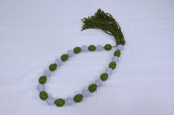 Green and Sky Round Beads Necklace