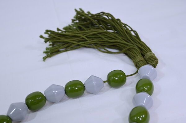 Green and Sky Round Beads Necklace