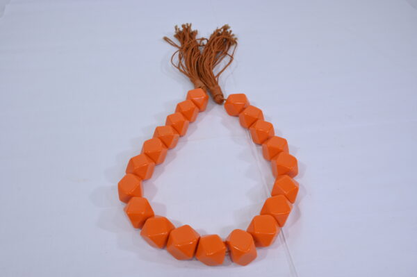 Orange Triangle Beads Necklace