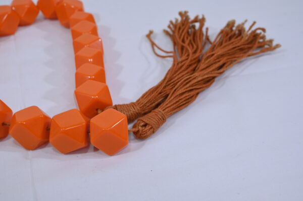 Orange Triangle Beads Necklace