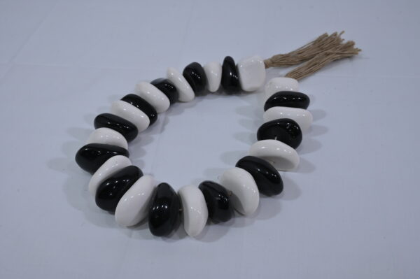 White & Black Beads Necklace