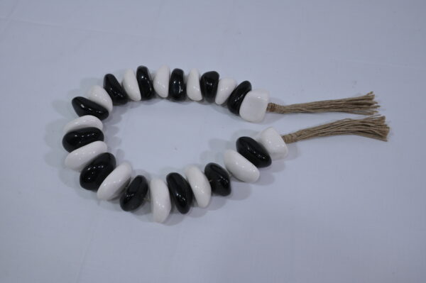 White & Black Beads Necklace