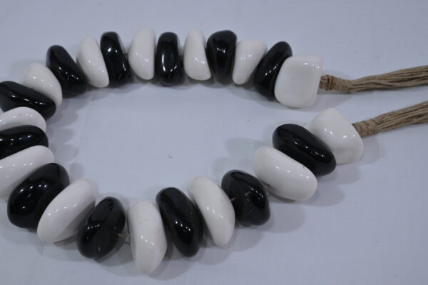 White & Black Beads Necklace
