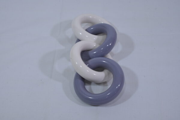 Antique Style Purple & White Interlocking Resin Decorative Chain