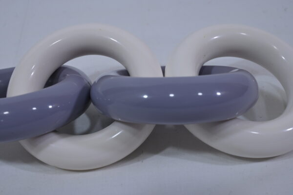 Antique Style Purple & White Interlocking Resin Decorative Chain
