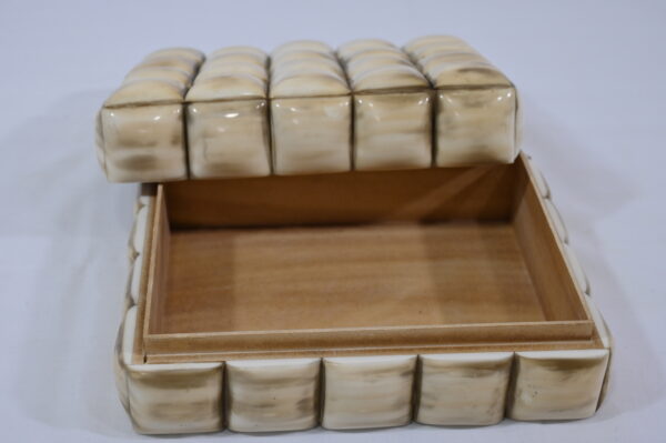 Elegant Brown Bone Keepsake Box