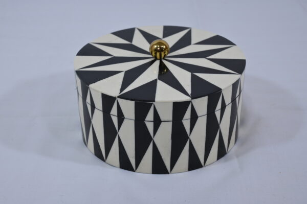 Handmade Resin and Wooden Round Kitchen Box Set
