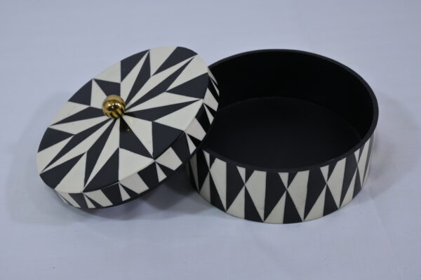 Handmade Resin and Wooden Round Kitchen Box Set