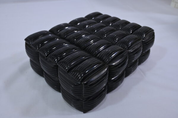 Bubble Design Resin Black Wooden Box