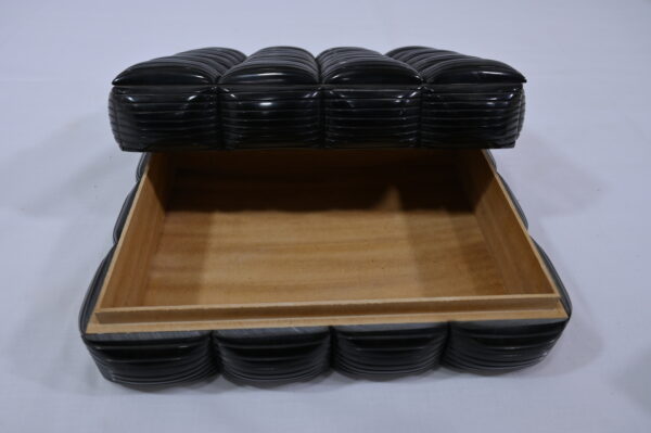 Bubble Design Resin Black Wooden Box
