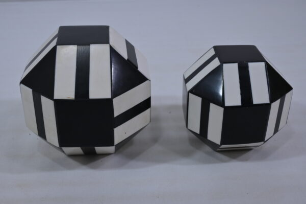 Resin & Bone Inlay Hexagon Decorative Box Set
