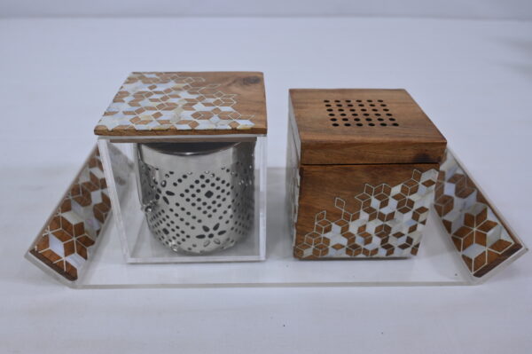 Handmade Resin Wooden Kitchen Storage Set