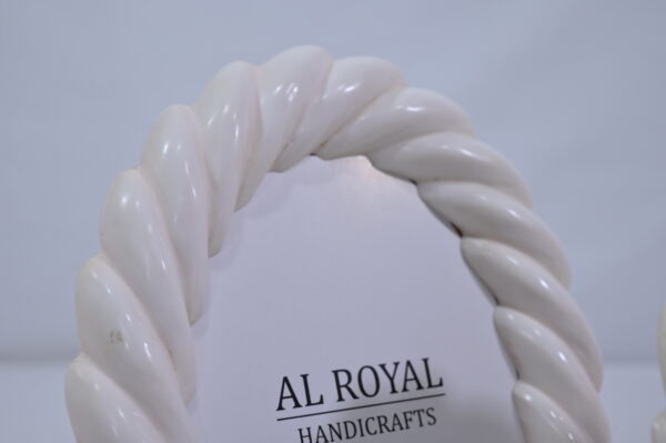 White Cream Bone & Resin Photo Frame