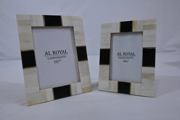 Black & Cream Horn Bone Photo Frame