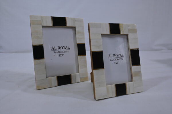Black & Cream Horn Bone Photo Frame