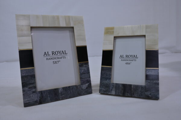 Black & White Cream Horn Bone Photo Frame