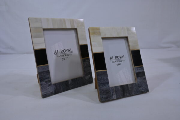 Black & White Cream Horn Bone Photo Frame