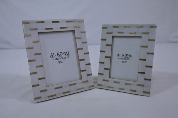 Cream Bone and Brass Frame