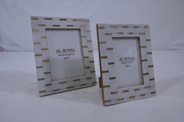 Cream Bone and Brass Frame