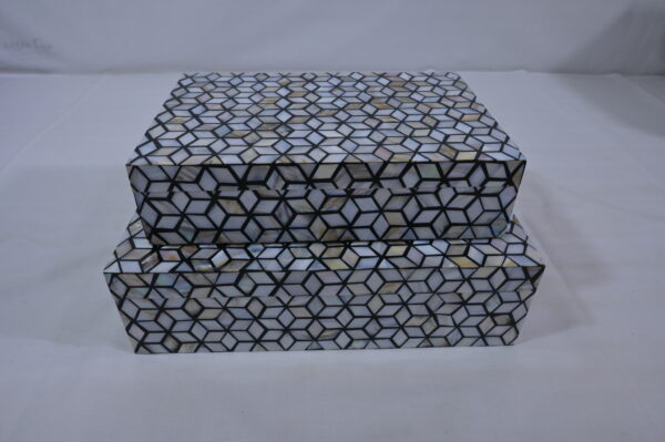 Shiny Resin Inlay Wooden Box