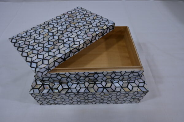 Shiny Resin Inlay Wooden Box