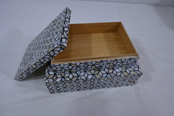 Shiny Resin Inlay Wooden Box